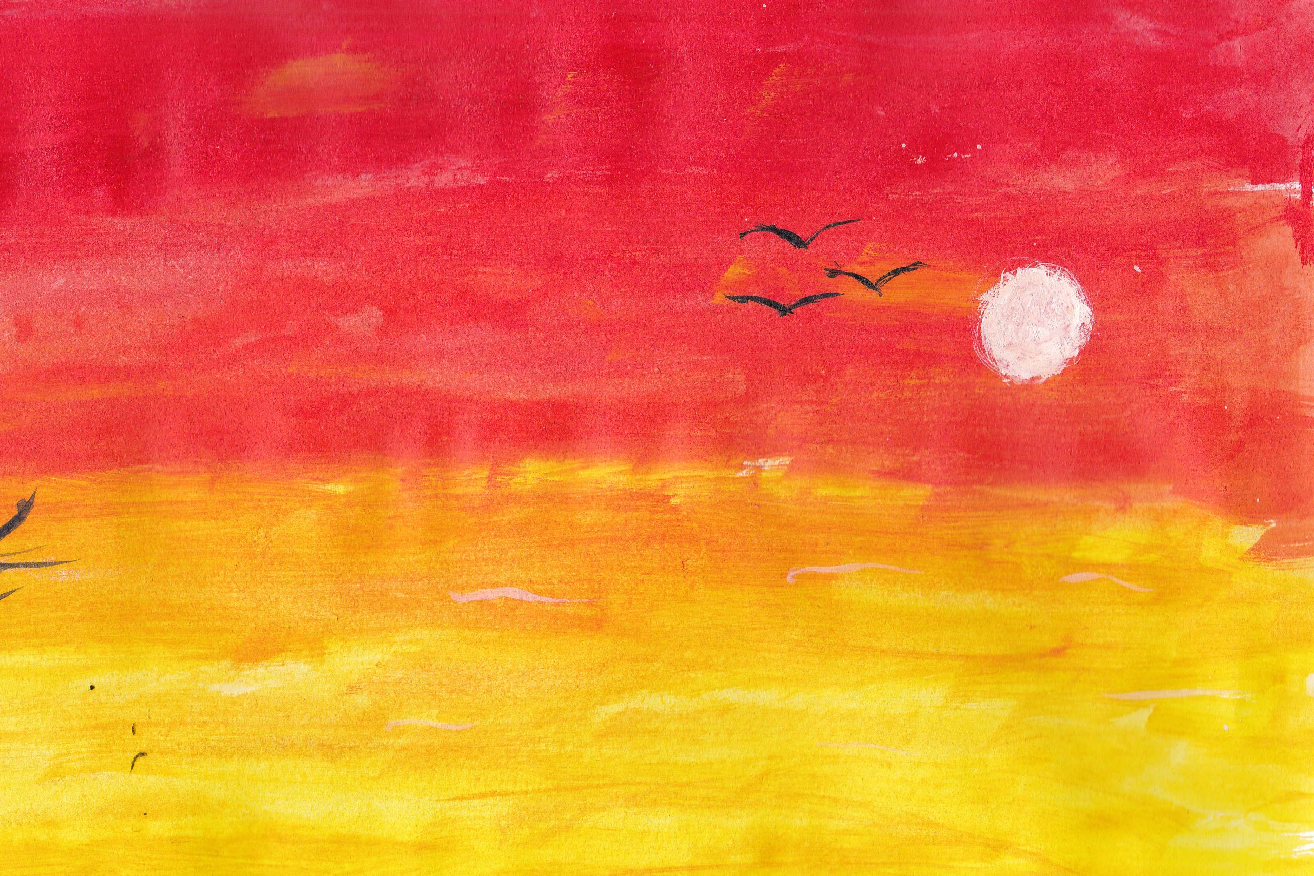 drawing of a sunrise